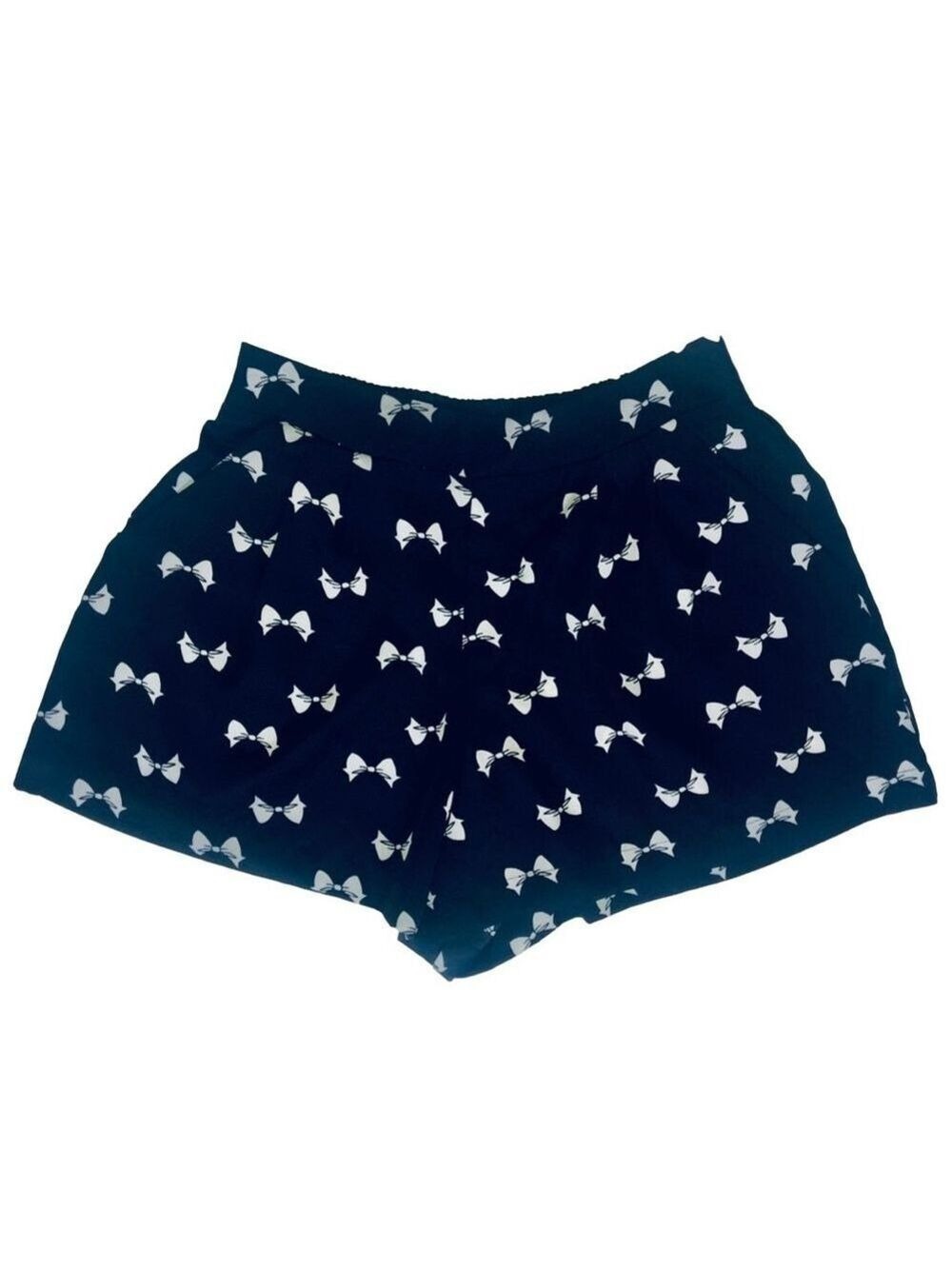 Black & Ivory Bow Print High Waisted
Shorts S